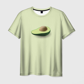 Мужская футболка 3D с принтом Авокадо в Тюмени, 100% полиэфир | прямой крой, круглый вырез горловины, длина до линии бедер | Тематика изображения на принте: авокадо | веган | еда блогеров | мемы | минимализм | прикольные картинки | прикольные надписи | растение | фрукт