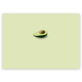 Поздравительная открытка с принтом Авокадо в Тюмени, 100% бумага | плотность бумаги 280 г/м2, матовая, на обратной стороне линовка и место для марки
 | авокадо | веган | еда блогеров | мемы | минимализм | прикольные картинки | прикольные надписи | растение | фрукт
