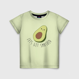 Детская футболка 3D с принтом Авокадо в Тюмени, 100% гипоаллергенный полиэфир | прямой крой, круглый вырез горловины, длина до линии бедер, чуть спущенное плечо, ткань немного тянется | авокадо | мемы | минимализм | прикольные картинки | прикольные надписи | растение | фрукт
