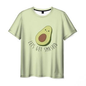 Мужская футболка 3D с принтом Авокадо в Тюмени, 100% полиэфир | прямой крой, круглый вырез горловины, длина до линии бедер | авокадо | мемы | минимализм | прикольные картинки | прикольные надписи | растение | фрукт