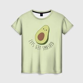 Женская футболка 3D с принтом Авокадо в Тюмени, 100% полиэфир ( синтетическое хлопкоподобное полотно) | прямой крой, круглый вырез горловины, длина до линии бедер | авокадо | мемы | минимализм | прикольные картинки | прикольные надписи | растение | фрукт