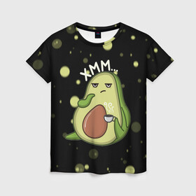 Женская футболка 3D с принтом Авокадо в Тюмени, 100% полиэфир ( синтетическое хлопкоподобное полотно) | прямой крой, круглый вырез горловины, длина до линии бедер | авокадо | веган | еда блогеров | мемы | минимализм | прикольные картинки | прикольные надписи | растение | смешное авокадо | фрукт