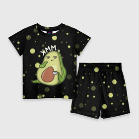 Детский костюм с шортами 3D с принтом Авокадо в Тюмени,  |  | авокадо | веган | еда блогеров | мемы | минимализм | прикольные картинки | прикольные надписи | растение | смешное авокадо | фрукт