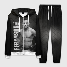 Мужской костюм 3D с принтом Tony Ferguson в Тюмени, 100% полиэстер | Манжеты и пояс оформлены тканевой резинкой, двухслойный капюшон со шнурком для регулировки, карманы спереди | el cucuy | ferguson | mma | tony | tony ferguson | ufc | арманн | бокс | борьба | джиу джитсу | кукуй | тони | тони фергюсон | фергюсон | эль | эль кукуй | энтони