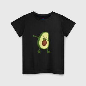 Детская футболка хлопок с принтом Авокадо в Тюмени, 100% хлопок | круглый вырез горловины, полуприлегающий силуэт, длина до линии бедер | авокадо | веган | еда блогеров | мемы | минимализм | прикольные картинки | прикольные надписи | растение | смешное авокадо | фрукт