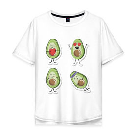 Мужская футболка хлопок Oversize с принтом Авокадо в Тюмени, 100% хлопок | свободный крой, круглый ворот, “спинка” длиннее передней части | авокадо | веган | еда блогеров | мемы | минимализм | прикольные картинки | прикольные надписи | растение | смешное авокадо | фрукт