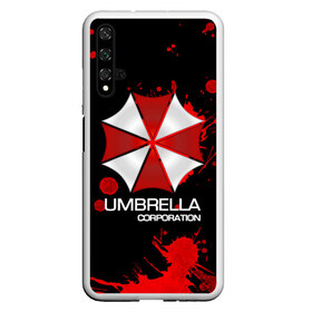 Чехол для Honor 20 с принтом UMBRELLA CORP в Тюмени, Силикон | Область печати: задняя сторона чехла, без боковых панелей | Тематика изображения на принте: biohazard | biohazard 7 | crocodile | fang | game | hand | monster | new umbrella | resident evil | resident evil 7 | umbrella | umbrella corp | umbrella corporation | zombie | обитель