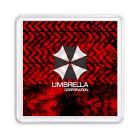 Магнит 55*55 с принтом UMBRELLA CORP в Тюмени, Пластик | Размер: 65*65 мм; Размер печати: 55*55 мм | biohazard | biohazard 7 | crocodile | fang | game | hand | monster | new umbrella | resident evil | resident evil 7 | umbrella | umbrella corp | umbrella corporation | zombie | обитель