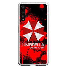 Чехол для Honor 20 с принтом UMBRELLA CORP в Тюмени, Силикон | Область печати: задняя сторона чехла, без боковых панелей | Тематика изображения на принте: biohazard | biohazard 7 | crocodile | fang | game | hand | monster | new umbrella | resident evil | resident evil 7 | umbrella | umbrella corp | umbrella corporation | zombie | обитель