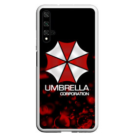 Чехол для Honor 20 с принтом UMBRELLA CORP в Тюмени, Силикон | Область печати: задняя сторона чехла, без боковых панелей | Тематика изображения на принте: biohazard | biohazard 7 | crocodile | fang | game | hand | monster | new umbrella | resident evil | resident evil 7 | umbrella | umbrella corp | umbrella corporation | zombie | обитель