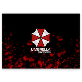 Поздравительная открытка с принтом UMBRELLA CORP в Тюмени, 100% бумага | плотность бумаги 280 г/м2, матовая, на обратной стороне линовка и место для марки
 | Тематика изображения на принте: biohazard | biohazard 7 | crocodile | fang | game | hand | monster | new umbrella | resident evil | resident evil 7 | umbrella | umbrella corp | umbrella corporation | zombie | обитель