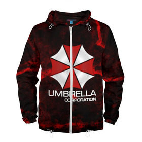 Мужская ветровка 3D с принтом UMBRELLA CORP в Тюмени, 100% полиэстер | подол и капюшон оформлены резинкой с фиксаторами, два кармана без застежек по бокам, один потайной карман на груди | biohazard | biohazard 7 | crocodile | fang | game | hand | monster | new umbrella | resident evil | resident evil 7 | umbrella | umbrella corp | umbrella corporation | zombie | обитель
