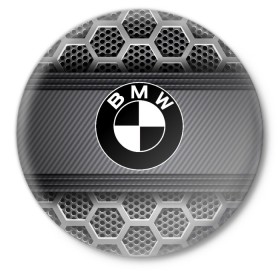 Значок с принтом BMW в Тюмени,  металл | круглая форма, металлическая застежка в виде булавки | amg | auto | bmw | honda | jdm | mercedes | nissan | porsche | racing | sport | toyota | автомобил | автомобильные | киа | лексус | марка | машины | митсубиси | ниссан | порше | спорт | субару | тесла | тойота | хонда