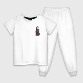 Детская пижама хлопок с принтом безликий в Тюмени, 100% хлопок |  брюки и футболка прямого кроя, без карманов, на брюках мягкая резинка на поясе и по низу штанин
 | Тематика изображения на принте: 