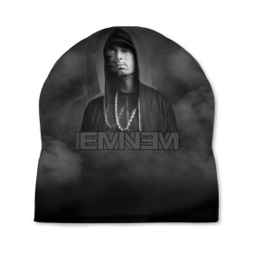 Шапка 3D с принтом EMINEM. в Тюмени, 100% полиэстер | универсальный размер, печать по всей поверхности изделия | eminem | marshall bruce mathers | music to be murdered by | rap | американский рэпер | зарубежный реп | маршалл брюс мэтерс | музыка | реп | рэпер | эм | эминем