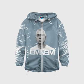 Детская ветровка 3D с принтом EMINEM. в Тюмени, 100% полиэстер | подол и капюшон оформлены резинкой с фиксаторами, по бокам два кармана без застежек, один потайной карман на груди | eminem | marshall bruce mathers | music to be murdered by | rap | американский рэпер | зарубежный реп | маршалл брюс мэтерс | музыка | реп | рэпер | эм | эминем