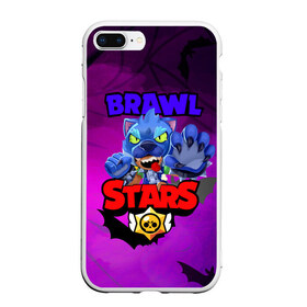 Чехол для iPhone 7Plus/8 Plus матовый с принтом BRAWL STARS LEON WOLF в Тюмени, Силикон | Область печати: задняя сторона чехла, без боковых панелей | 8 | 8bit | bit | brawl | brawlstars | crow | leon | leonskin | max | mr p | sally | virus | бит | бравл | игра | леон | макс | молнии | мультик | пламя | старc | старз