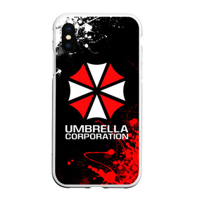 Чехол для iPhone XS Max матовый с принтом UMBRELLA CORPORATION в Тюмени, Силикон | Область печати: задняя сторона чехла, без боковых панелей | corp | corporation | resident evil | umbrella | umbrella corporation | зомби апокалипсис | зонт | игра