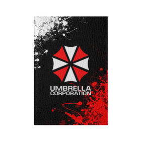 Обложка для паспорта матовая кожа с принтом UMBRELLA CORPORATION. в Тюмени, натуральная матовая кожа | размер 19,3 х 13,7 см; прозрачные пластиковые крепления | corp | corporation | resident evil | umbrella | umbrella corporation | зомби апокалипсис | зонт | игра