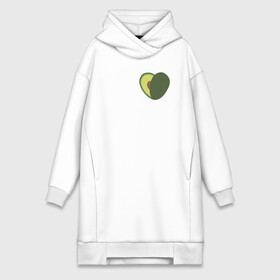 Платье-худи хлопок с принтом Avocado Heart в Тюмени,  |  | avocado | vegan | vegetarian | авокадо | веган | вегетарианство