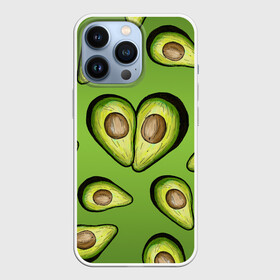 Чехол для iPhone 13 Pro с принтом Люблю авокадо в Тюмени,  |  | Тематика изображения на принте: food | green | vegetarian | вегетарианец | влюбленность | влюбленные | вместе навсегда | девушке | здоровый | здоровый образ жизни | зелень | кружка | любимая | любимый | люблю | май | натуральный