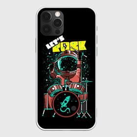Чехол для iPhone 12 Pro Max с принтом Lets Rock в Тюмени, Силикон |  | art | astronaut | drummer | drums | rock | rocket | space | арт | астронавт | барабанщик | барабаны | космонавт | космос | ракета | рок