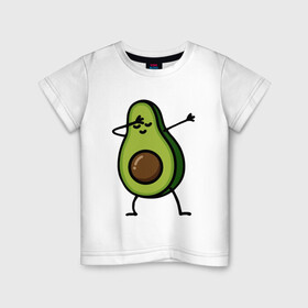 Детская футболка хлопок с принтом Авокадо DAB в Тюмени, 100% хлопок | круглый вырез горловины, полуприлегающий силуэт, длина до линии бедер | авакадо | авокадо | авокадо игрушка | авокадо фото | авокадо фрукт | делал дэб | дэб | дэбить | жест дэб