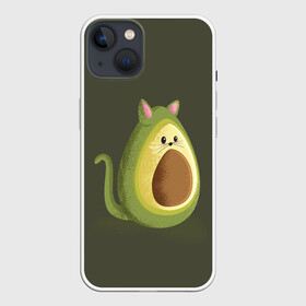 Чехол для iPhone 13 с принтом AVOCATO в Тюмени,  |  | avocado | avocato | avogato | cat | cats | авокадо | авокато | авокот | картинка | картинки | кот | коте | котэ | прикольная | прикольные