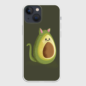 Чехол для iPhone 13 mini с принтом AVOCATO в Тюмени,  |  | avocado | avocato | avogato | cat | cats | авокадо | авокато | авокот | картинка | картинки | кот | коте | котэ | прикольная | прикольные