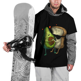 Накидка на куртку 3D с принтом Love в Тюмени, 100% полиэстер |  | Тематика изображения на принте: avocado | avocato | avogato | cat | cats | авокадо | авокато | авокот | картинка | картинки | кот | коте | котэ | прикольная | прикольные