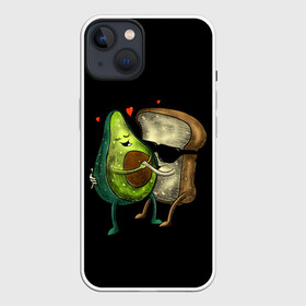 Чехол для iPhone 13 с принтом Love в Тюмени,  |  | avocado | avocato | avogato | cat | cats | авокадо | авокато | авокот | картинка | картинки | кот | коте | котэ | прикольная | прикольные