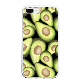 Чехол для iPhone 7Plus/8 Plus матовый с принтом Avocado background в Тюмени, Силикон | Область печати: задняя сторона чехла, без боковых панелей | food | green | vegan | vegetarian | веган | вегетарианец | диета | здоровое питание | здоровый | здоровый образ жизни | зеленый | зож | кружка | майка | натуральный | овощи | платье | плед | подушка | полезный
