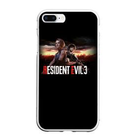 Чехол для iPhone 7Plus/8 Plus матовый с принтом Resident Evil 3 в Тюмени, Силикон | Область печати: задняя сторона чехла, без боковых панелей | carlos oliveira | jill valentine | nemesis | re 3 | resident evil 3 remake | джил вэлентайн | карлос оливейра | немезида | немезис | обитель зла