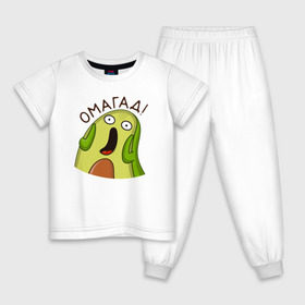 Детская пижама хлопок с принтом Авокадо в Тюмени, 100% хлопок |  брюки и футболка прямого кроя, без карманов, на брюках мягкая резинка на поясе и по низу штанин
 | 