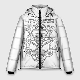 Мужская зимняя куртка 3D с принтом eVa-updown в Тюмени, верх — 100% полиэстер; подкладка — 100% полиэстер; утеплитель — 100% полиэстер | длина ниже бедра, свободный силуэт Оверсайз. Есть воротник-стойка, отстегивающийся капюшон и ветрозащитная планка. 

Боковые карманы с листочкой на кнопках и внутренний карман на молнии. | Тематика изображения на принте: evangelion | ангелы | арт | база nerf | евангелион | икари | кабинет | кабинет икари | надпись | свитки | чёрное белое