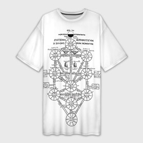 Платье-футболка 3D с принтом черно белые свитки в Тюмени,  |  | evangelion | ангелы | арт | база nerf | евангелион | икари | кабинет | кабинет икари | надпись | свитки | чёрное белое