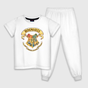 Детская пижама хлопок с принтом Coat of Hogwarts в Тюмени, 100% хлопок |  брюки и футболка прямого кроя, без карманов, на брюках мягкая резинка на поясе и по низу штанин
 | vdgerir | гарри поттер | гриффиндор | дамблдор | добби | слизерин | хогвартс