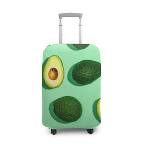 Чехол для чемодана 3D с принтом АВАКАДО в Тюмени, 86% полиэфир, 14% спандекс | двустороннее нанесение принта, прорези для ручек и колес | ovakado | авокадо | фрукты
