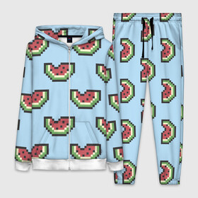 Женский костюм 3D с принтом Пиксельный арбуз в Тюмени,  |  | minecraft | арбуз | арбузы | майнкрафт | пиксели | пиксель | фрукт | фрукты | ягода | ягоды