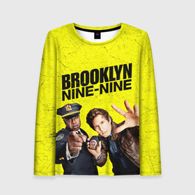 Женский лонгслив 3D с принтом Brooklyn Nine-Nine в Тюмени, 100% полиэстер | длинные рукава, круглый вырез горловины, полуприлегающий силуэт | Тематика изображения на принте: 7 сезон | 99 участок | brooklyn nine nine | бруклин | бруклин 9 9 | комедия