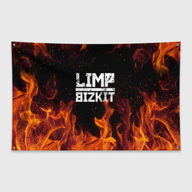 Флаг-баннер с принтом LIMP BIZKIT в Тюмени, 100% полиэстер | размер 67 х 109 см, плотность ткани — 95 г/м2; по краям флага есть четыре люверса для крепления | dj lethal | limp bizkit | rock | джон отто | лимп бизкит | майк смит | музыка | роб уотерс | рок | сэм риверс | терри бальзамо | уэс борланд | фред дёрст