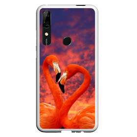 Чехол для Honor P Smart Z с принтом Flamingo Love в Тюмени, Силикон | Область печати: задняя сторона чехла, без боковых панелей | Тематика изображения на принте: 14 февраля | 8 марта | валентинов день | верность | влюбленность | влюбленные | вместе | вместе навсегда | девушке | женат | женский день | женский праздник | закат | замужем | кружка | любимая