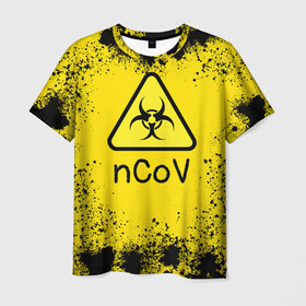Мужская футболка 3D с принтом nСov в Тюмени, 100% полиэфир | прямой крой, круглый вырез горловины, длина до линии бедер | ncov | биоинк | китай | коронавирус | сталкер | чума | эпидемия