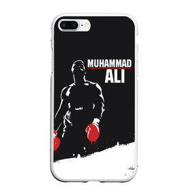 Чехол для iPhone 7Plus/8 Plus матовый с принтом Muhammad Ali в Тюмени, Силикон | Область печати: задняя сторона чехла, без боковых панелей | ali | muhammad ali | the greatest | али | бокс | мухамед али | мухаммед али