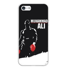 Чехол для iPhone 5/5S матовый с принтом Muhammad Ali в Тюмени, Силикон | Область печати: задняя сторона чехла, без боковых панелей | ali | muhammad ali | the greatest | али | бокс | мухамед али | мухаммед али