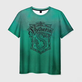 Мужская футболка 3D с принтом Coat of Slytherin в Тюмени, 100% полиэфир | прямой крой, круглый вырез горловины, длина до линии бедер | Тематика изображения на принте: vdgerir | гарри поттер | гриффиндор | дамблдор | добби | слизерин | хогвартс