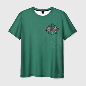 Мужская футболка 3D с принтом 07 Slytherin в Тюмени, 100% полиэфир | прямой крой, круглый вырез горловины, длина до линии бедер | Тематика изображения на принте: vdgerir | гарри поттер | гриффиндор | дамблдор | добби | слизерин | хогвартс