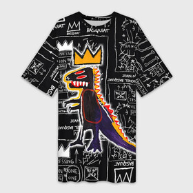 Платье-футболка 3D с принтом Basquiat Dinosaur в Тюмени,  |  | art | louis vuitton | lv