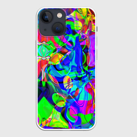 Чехол для iPhone 13 mini с принтом НЕОНОВЫЕ КРАСКИ в Тюмени,  |  | abstract | abstraction | texture | абстракция | геометрия | иллюзия | обман зрения | оптический узор | текстура