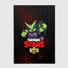 Постер с принтом BRAWL STARS VIRUS 8-BIT в Тюмени, 100% бумага
 | бумага, плотность 150 мг. Матовая, но за счет высокого коэффициента гладкости имеет небольшой блеск и дает на свету блики, но в отличии от глянцевой бумаги не покрыта лаком | bibi | brawl stars | crow | el brown | leon | leon shark | max | mr.p | sally leon | shark | stars | werewolf | акула | биби | ворон | леон | оборотень | пингвин